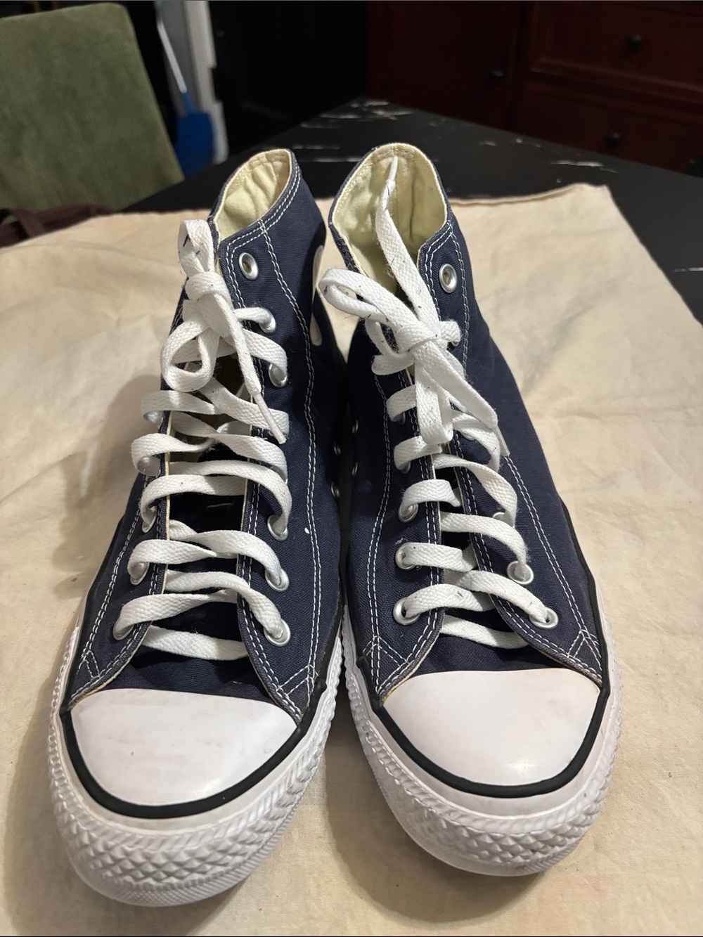 Converse Navy High-Top Sneakers with White Accents